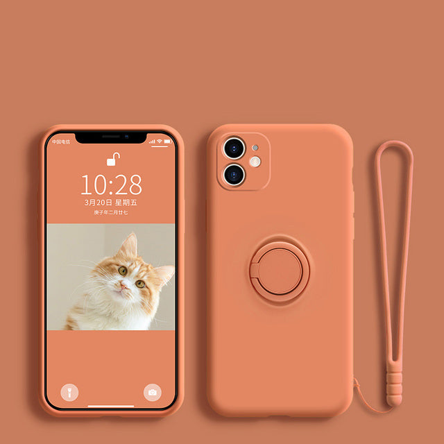 Soft Silicone Hand Strap Ring iPhone Cover - Image 4