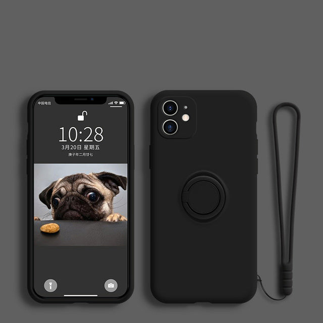 Soft Silicone Hand Strap Ring iPhone Cover - Image 5