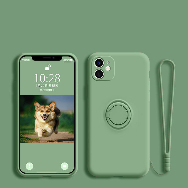 Soft Silicone Hand Strap Ring iPhone Cover - Image 18