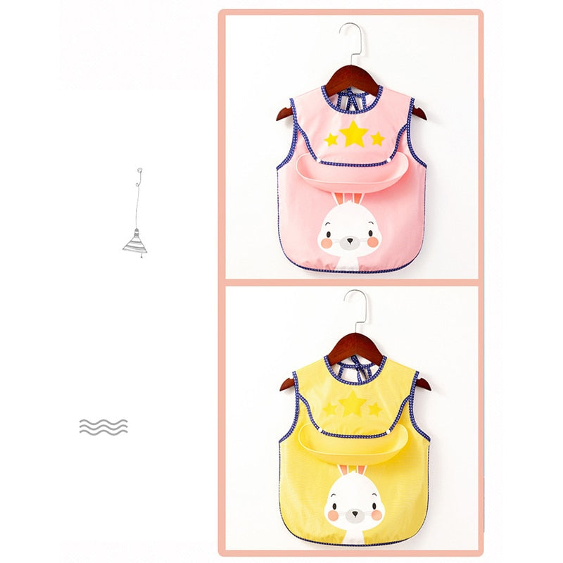 Waterproof Cute Animal Print Baby Apron - Image 4
