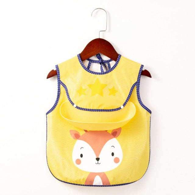 Waterproof Cute Animal Print Baby Apron - Image 10