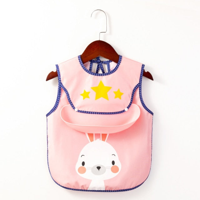 Waterproof Cute Animal Print Baby Apron - Image 13