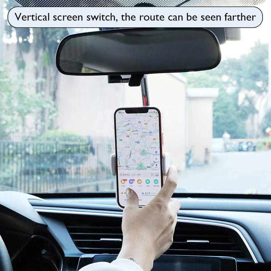 360 Rotatable Rear-View Mirror Phone Holder - Image 4