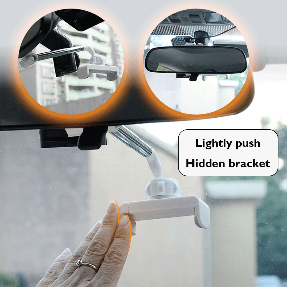 360 Rotatable Rear-View Mirror Phone Holder