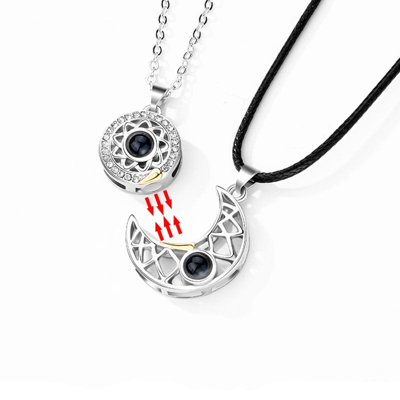 100 Languages I Love You Projection Couple Necklace