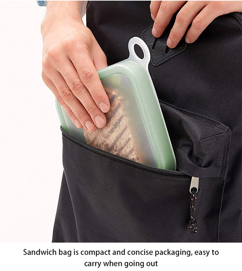 Eco-Friendly Microwavable Reusable Silicone Sandwich Box - Image 5