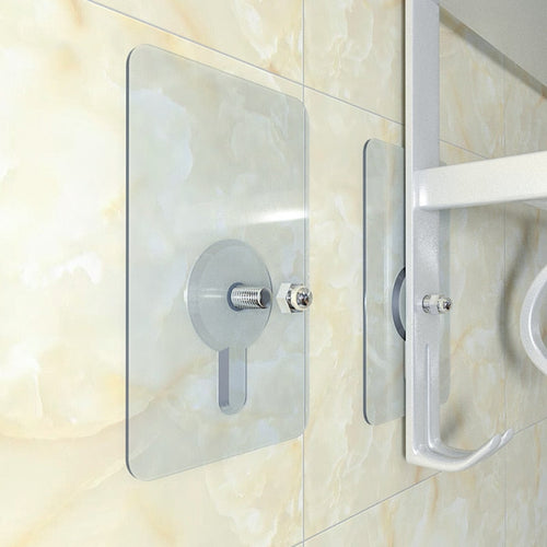 10pcs Heavy Duty Punch-Free Transparent Sticky Hanger - Image 0