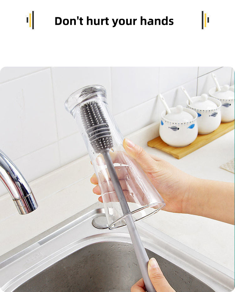 Long Handle Silicone Easy Glass Cleaning Brush - Image 2