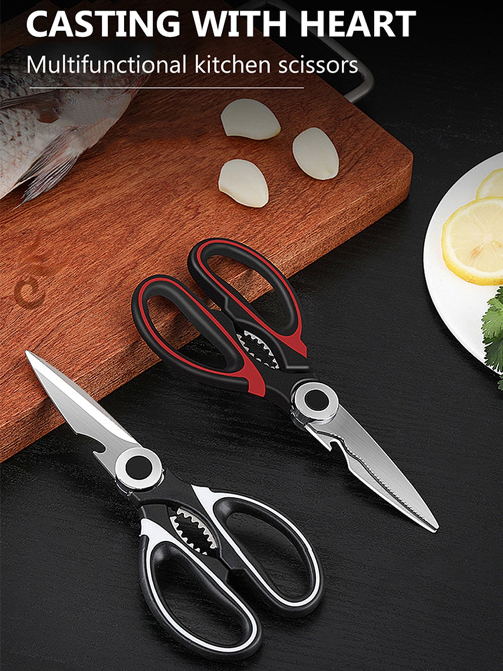 Multipurpose Kitchen Scissor with Bottle Opener