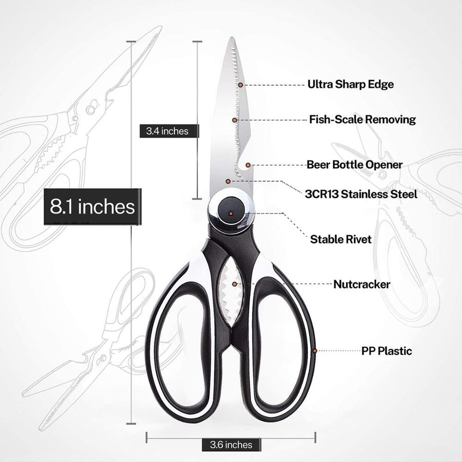Multipurpose Kitchen Scissor with Bottle Opener - Image 4