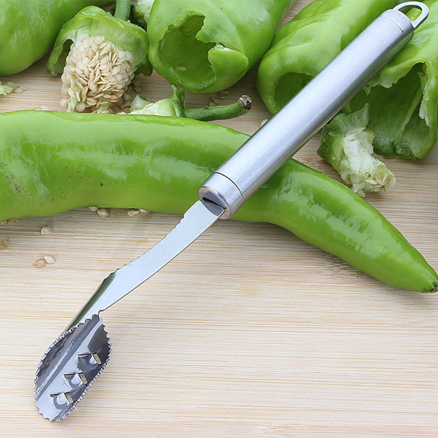 Stainless Steel Chili Pepper Seed Remover - Image 5