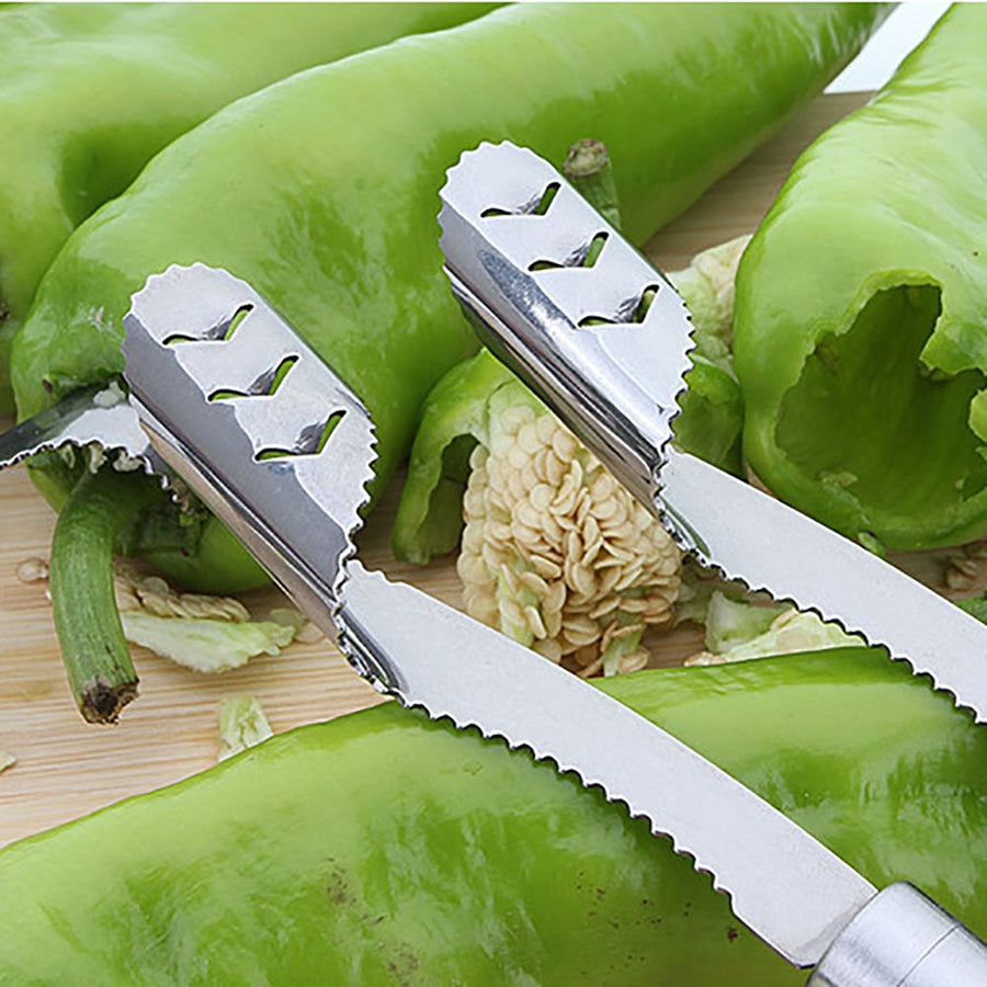 Stainless Steel Chili Pepper Seed Remover - Image 4