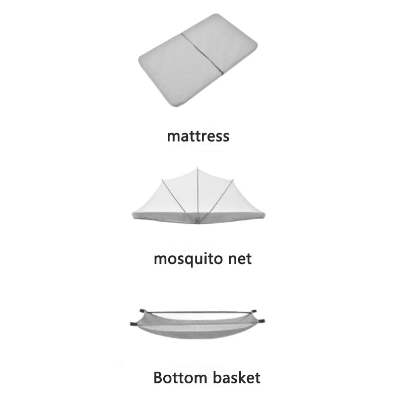European Built-in Mosquito Net Foldable Baby Crib Infant Bed - Image 8