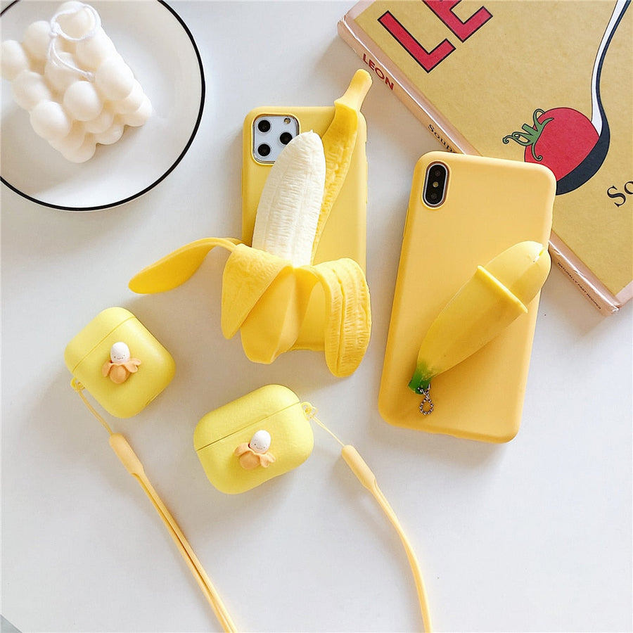 Funny Stress Reliever 3D Banana Phone Case - Image 0