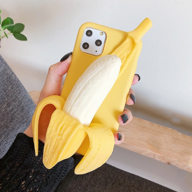 Funny Stress Reliever 3D Banana Phone Case - Image 1