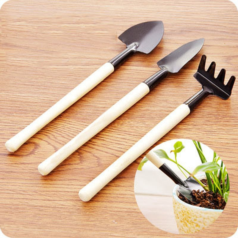 Wooden Mini Balcony Gardening Tool Set