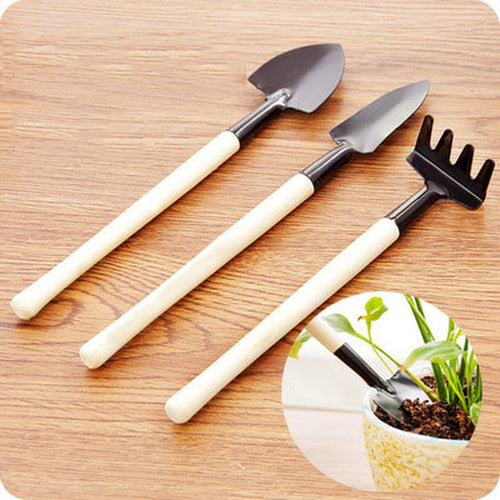 Wooden Mini Balcony Gardening Tool Set - Image 0
