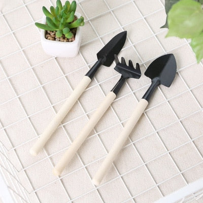 Wooden Mini Balcony Gardening Tool Set - Image 8