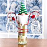 Christmas Wine Bottle Glass Holder