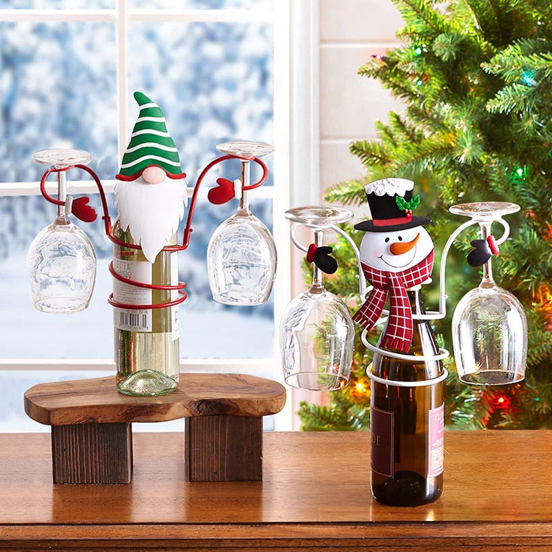 Christmas Wine Bottle Glass Holder - Image 2