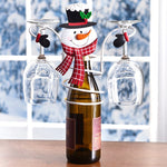 Christmas Wine Bottle Glass Holder