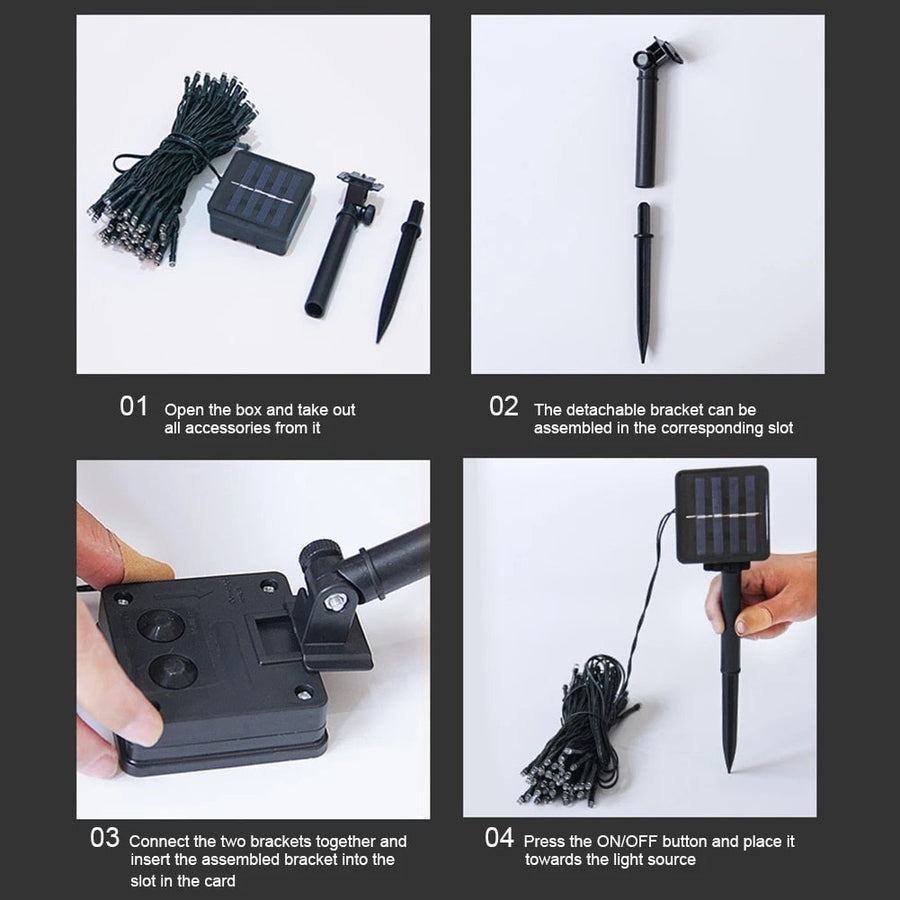 Solar Crystal Waterproof Fairy Outdoor Lights - Image 7