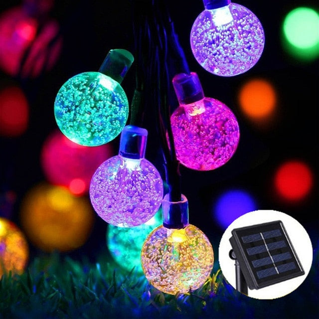 Solar Crystal Waterproof Fairy Outdoor Lights