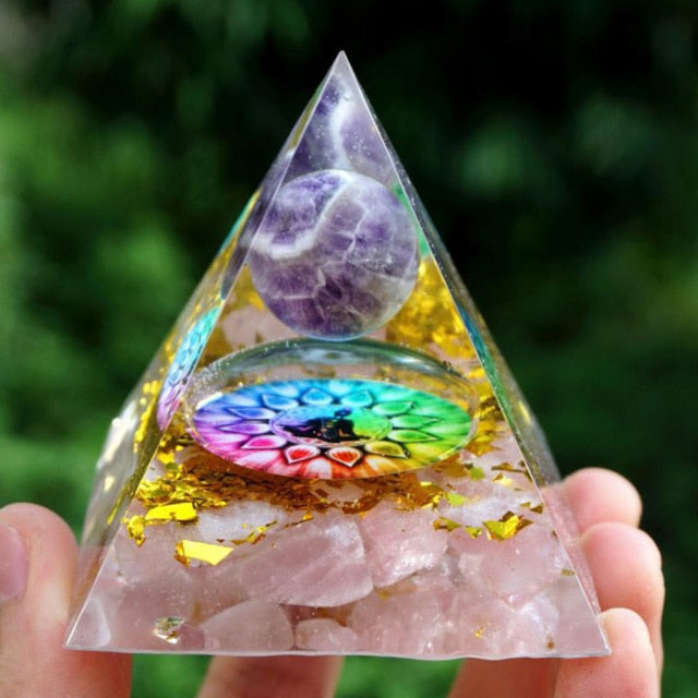 Creative Natural Crystal Universe Energy Pyramid - Image 20