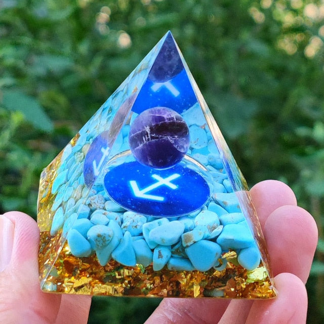 Creative Natural Crystal Universe Energy Pyramid - Image 26