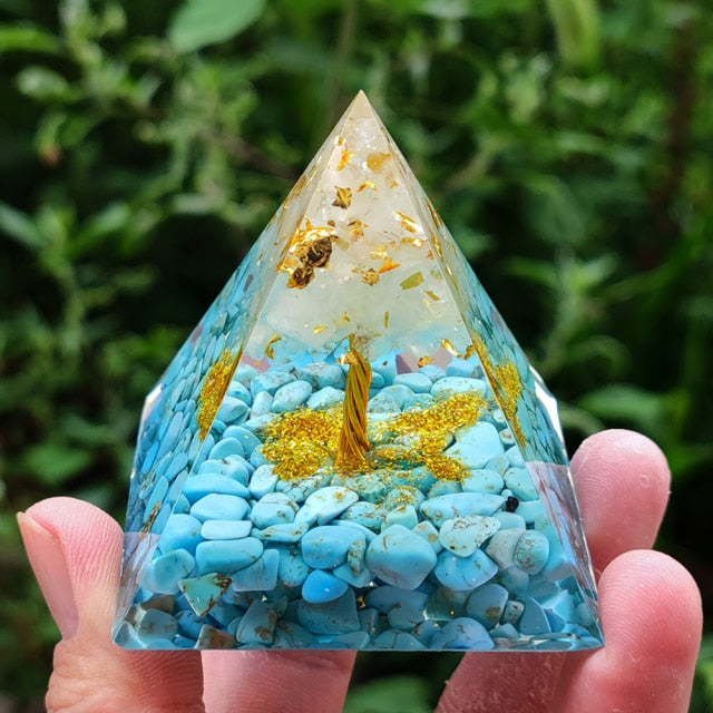 Creative Natural Crystal Universe Energy Pyramid - Image 12