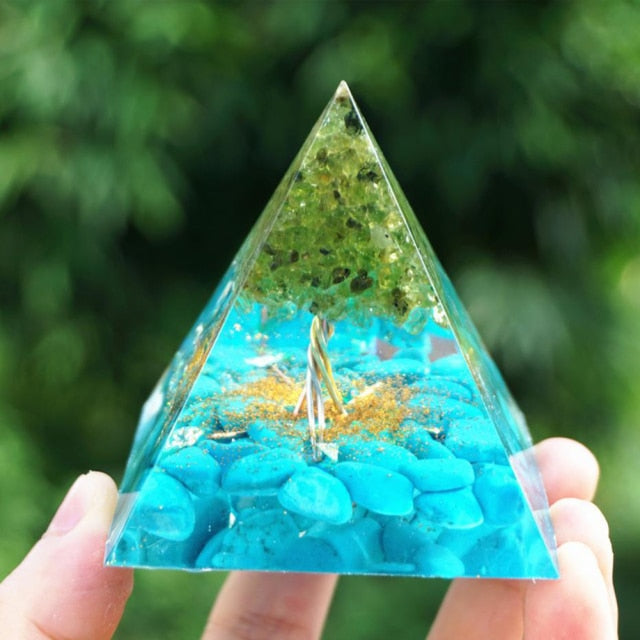 Creative Natural Crystal Universe Energy Pyramid - Image 14