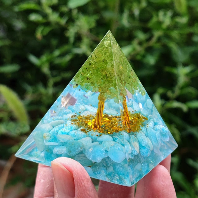 Creative Natural Crystal Universe Energy Pyramid - Image 24