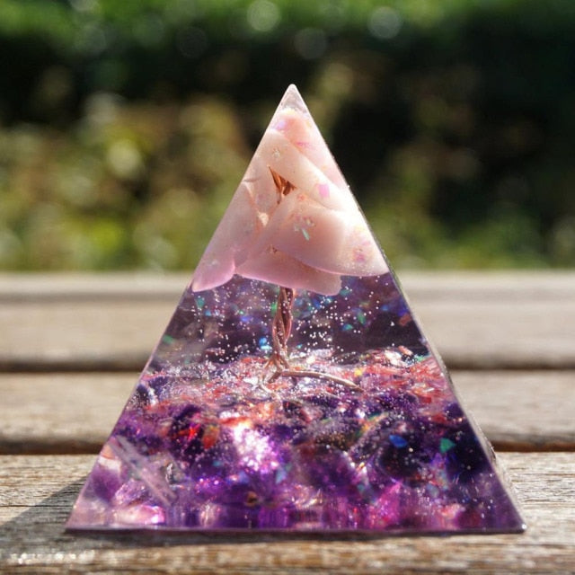Creative Natural Crystal Universe Energy Pyramid - Image 6