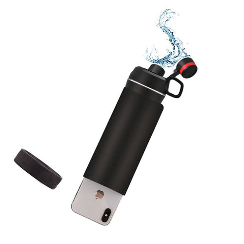 Hidden Pocket Water Bottle Thermos - Image 0