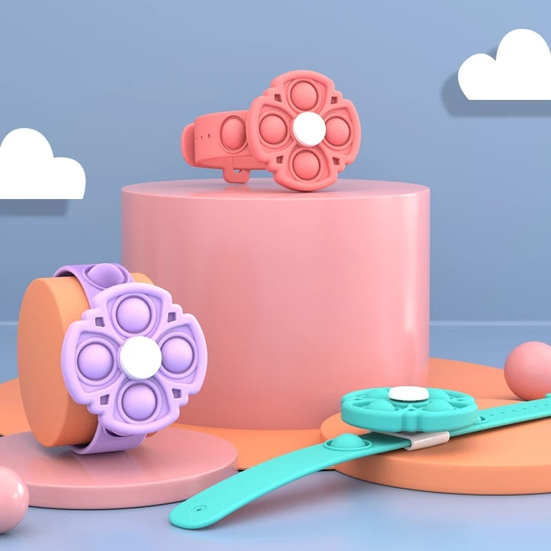 Kids Pop Play Fidget Spinner Bracelets - Image 0