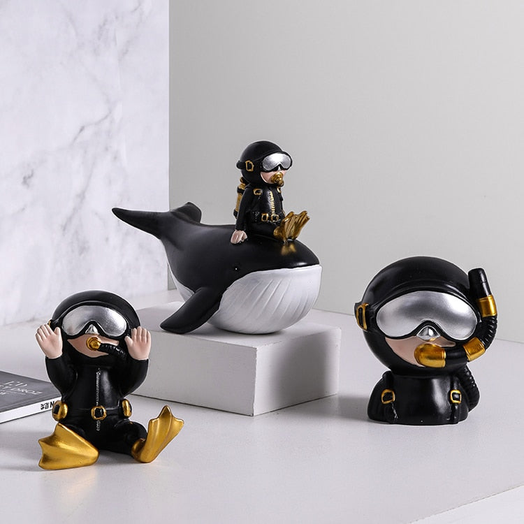 Handmade Creative Cute Diver Figurines - Image 0