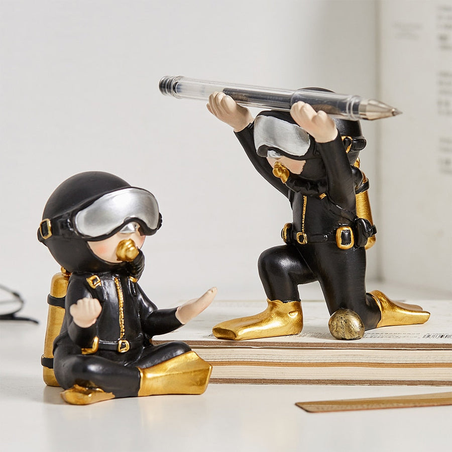 Handmade Creative Cute Diver Figurines - Image 1