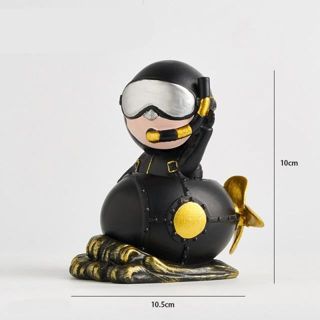 Handmade Creative Cute Diver Figurines - Image 7