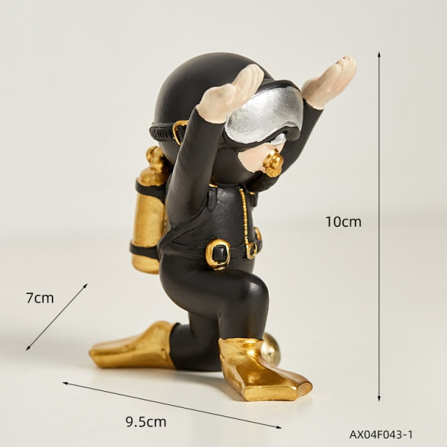 Handmade Creative Cute Diver Figurines - Image 6
