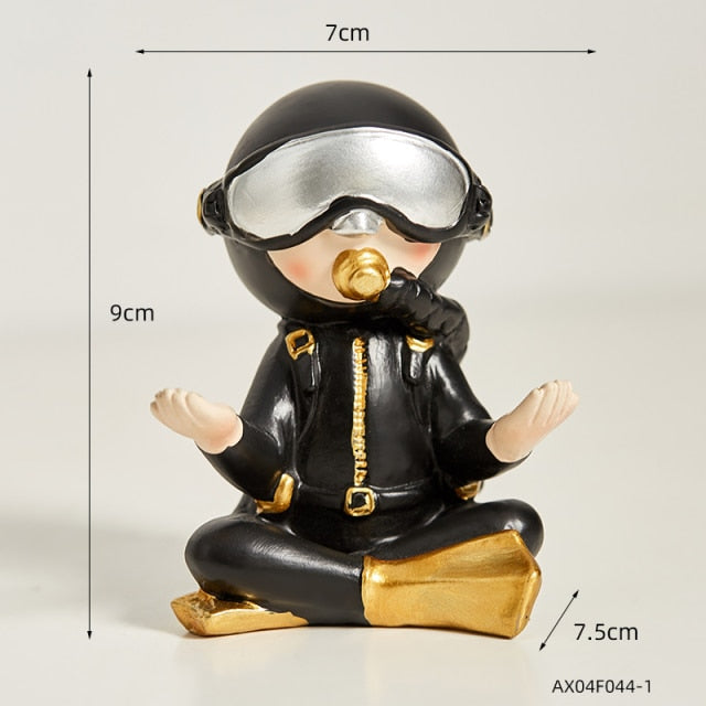 Handmade Creative Cute Diver Figurines - Image 2