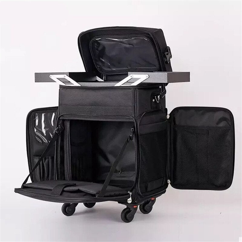 Multifunctional Cosmetic Makeup Trolley Suitcase