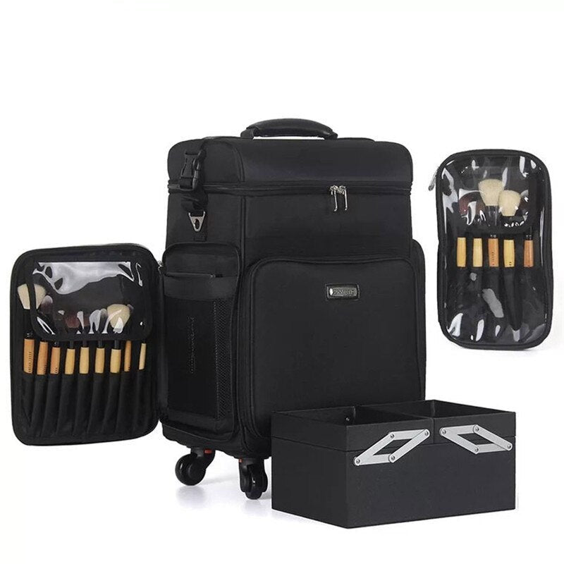 Multifunctional Cosmetic Makeup Trolley Suitcase