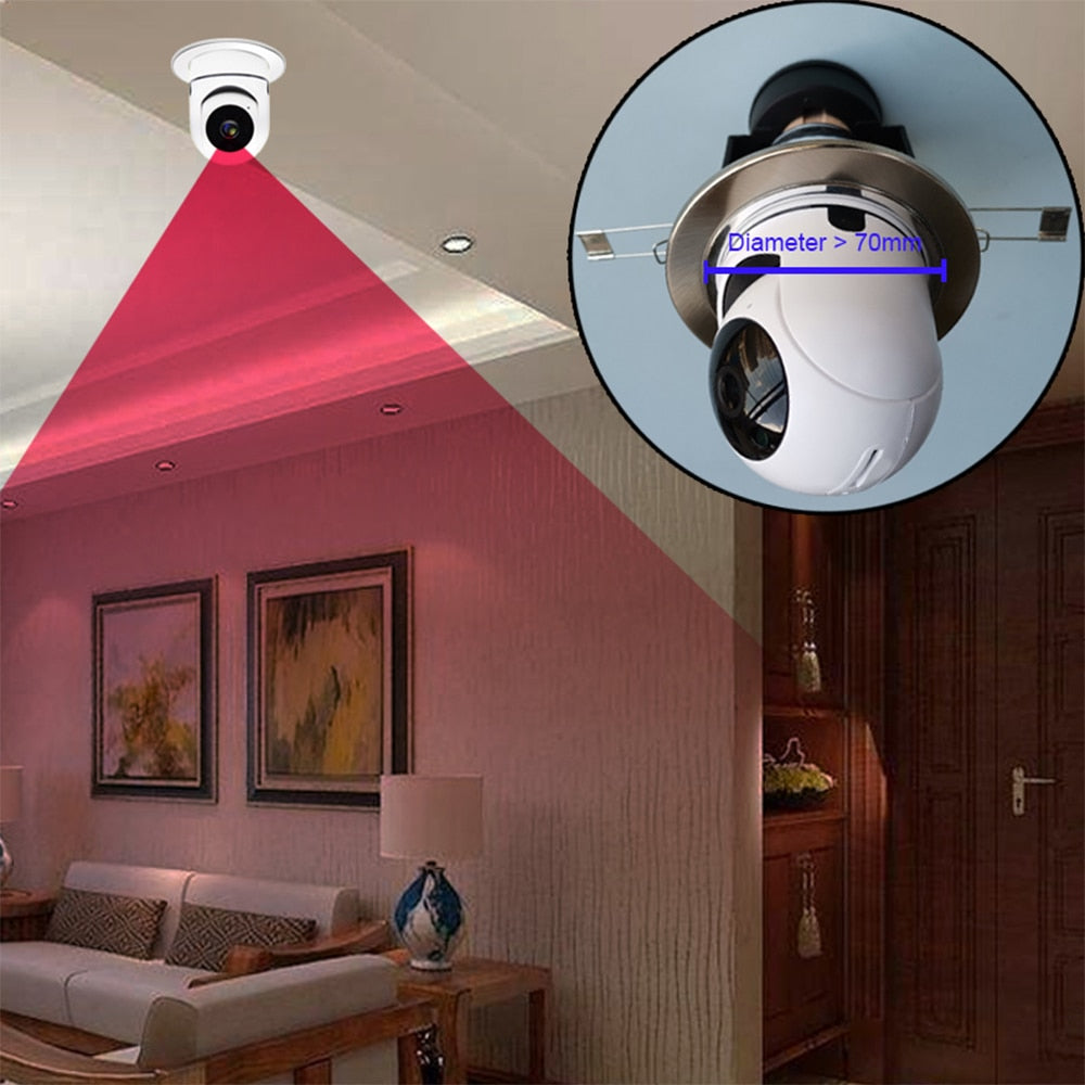 360 Wifi Light Bulb Auto Tracking Camera