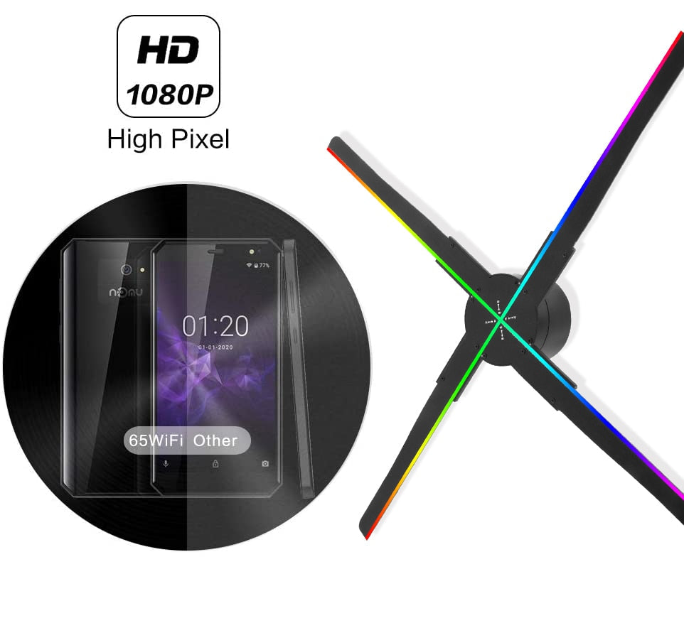 3D Holographic Wifi Projector Fan