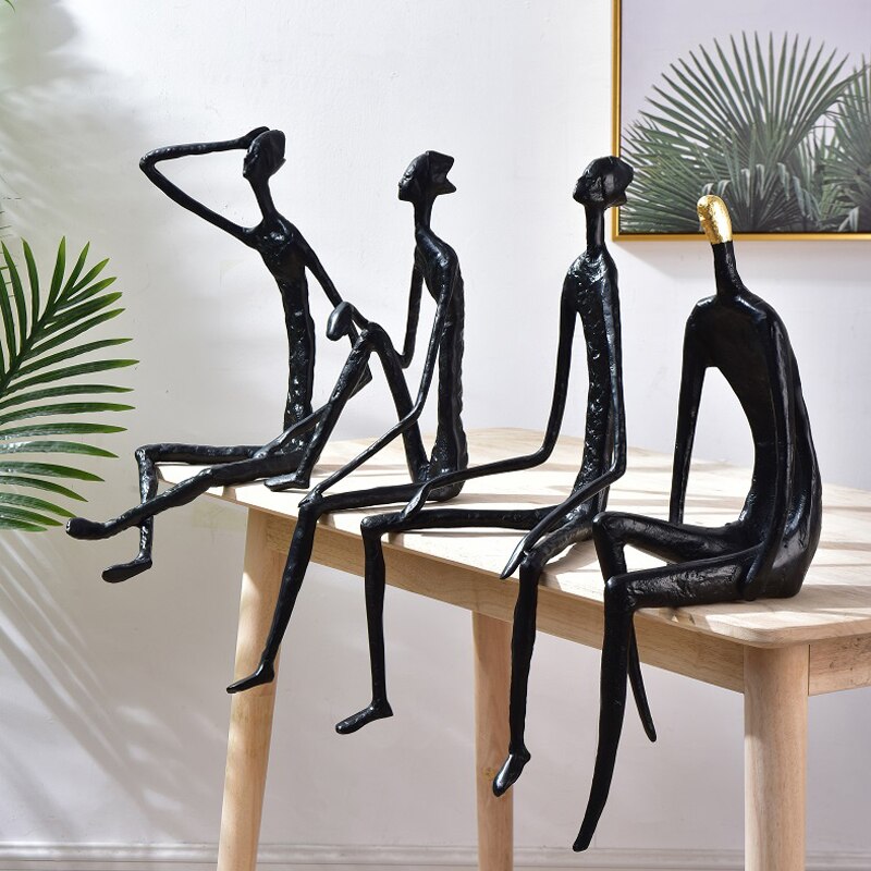 Modern Abstract Metal Home Decor Figures - Image 0