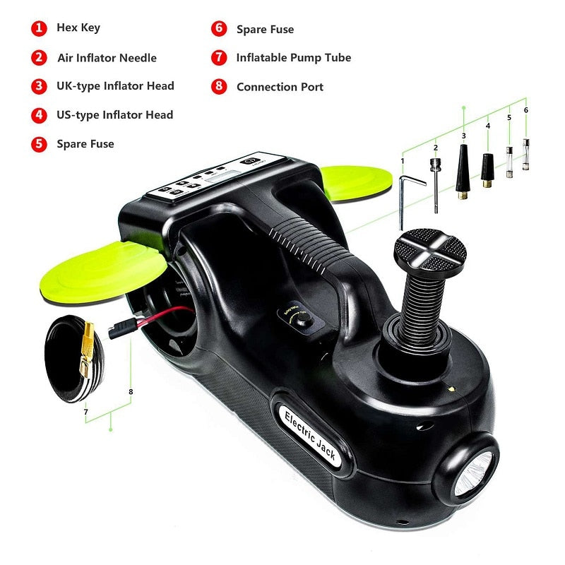 3in1 Car Hydraulic Auto Jack Lift Inflator Pump - Image 8