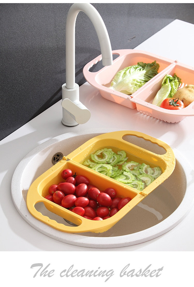 Collapsible Fruit Vegetable Drain Basket - Image 8