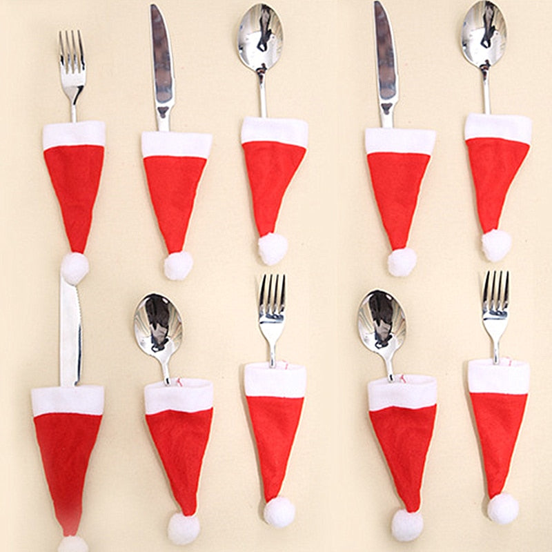 Christmas Silverware Holder Set