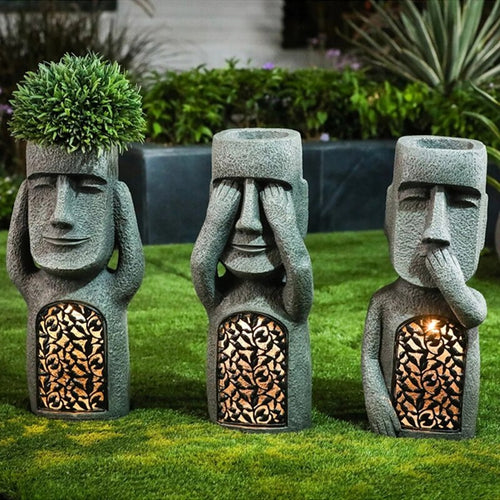 Easter Island Statue Garden Flower Pot - Image 0