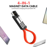 4in1 Magnetic Keychain USB Charging Cable